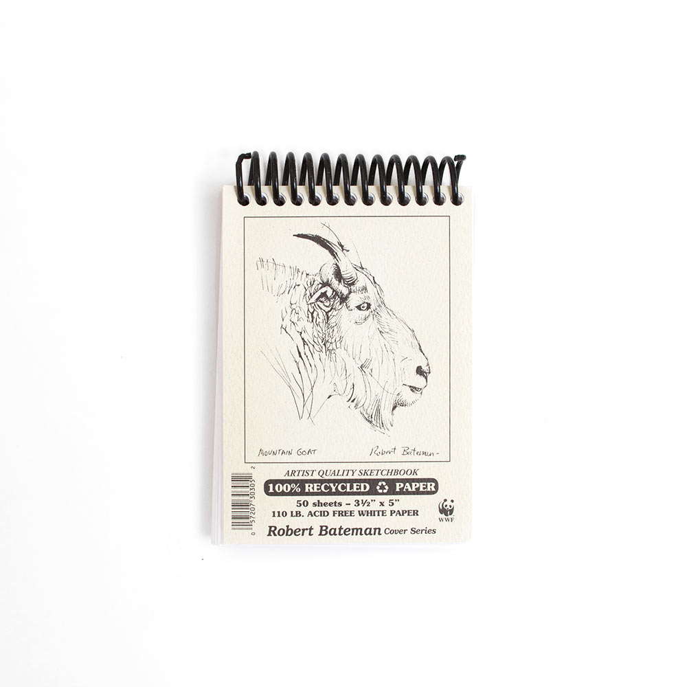 Robert Bateman, Sketchbooks & Pads, Art & School, 110#, Recycled, 50 sheet, Top bound, 86262, 3.5"x5"